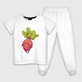 Детская пижама хлопок с принтом Свекла в Тюмени, 100% хлопок |  брюки и футболка прямого кроя, без карманов, на брюках мягкая резинка на поясе и по низу штанин
 | арт | мило | милота | овощ | овощи | рисунок | свежие овощи | свежий овощ | свежий продукт | свекла