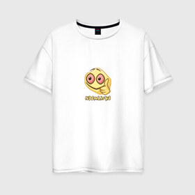 Женская футболка хлопок Oversize с принтом Нормально (мем) в Тюмени, 100% хлопок | свободный крой, круглый ворот, спущенный рукав, длина до линии бедер
 | 