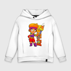 Детское худи Oversize хлопок с принтом Brawl Stars - Amber в Тюмени, френч-терри — 70% хлопок, 30% полиэстер. Мягкий теплый начес внутри —100% хлопок | боковые карманы, эластичные манжеты и нижняя кромка, капюшон на магнитной кнопке | Тематика изображения на принте: amber | brawl amber | brawl fire girl | brawl stars | brawl stars amber | brawl stars logo | brawl новый герой | brawler | new brawler | бравл стар эмбер | бравл старс | бравл эмбер | эмбер