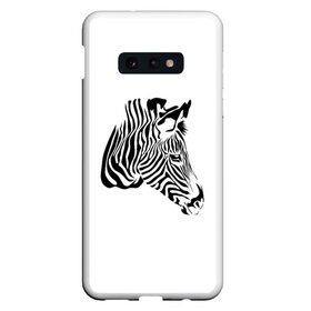 Чехол для Samsung S10E с принтом Zebra в Тюмени, Силикон | Область печати: задняя сторона чехла, без боковых панелей | africa | black | savanna | stripe | white | zebra | африка | белый | зебра | полоска | саванна | черный