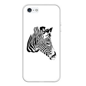 Чехол для iPhone 5/5S матовый с принтом Zebra в Тюмени, Силикон | Область печати: задняя сторона чехла, без боковых панелей | Тематика изображения на принте: africa | black | savanna | stripe | white | zebra | африка | белый | зебра | полоска | саванна | черный