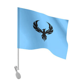 Флаг для автомобиля с принтом Птица феникс в Тюмени, 100% полиэстер | Размер: 30*21 см | позитив. | птица удачи | птица феникс | символ счастья | символ удачи | символика | удача