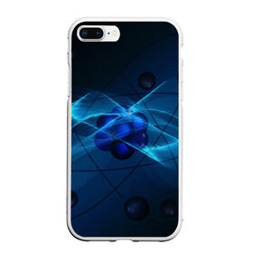 Чехол для iPhone 7Plus/8 Plus матовый с принтом Атом в Тюмени, Силикон | Область печати: задняя сторона чехла, без боковых панелей | автом | атомы | молекула | молекулы | наука | физика