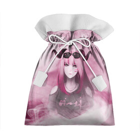 Подарочный 3D мешок с принтом Девушка демон в Тюмени, 100% полиэстер | Размер: 29*39 см | Тематика изображения на принте: demon | girl | акума | девушка | демон | очки | рога