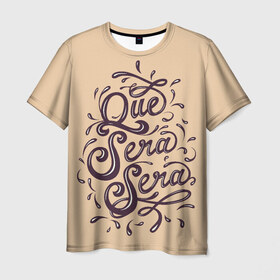 Мужская футболка 3D с принтом Что будет, то будет в Тюмени, 100% полиэфир | прямой крой, круглый вырез горловины, длина до линии бедер | иностранные надписи | иностранные фразы | испания | мудрые фразы | позитив | прикольные фразы. | фраза на испанском