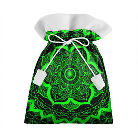 Подарочный 3D мешок с принтом Mandala в Тюмени, 100% полиэстер | Размер: 29*39 см | abstraction | light green | mandala | pattern | shape | tangled | texture | абстракция | запутанный | салатовый | текстура | узор | формы