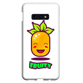 Чехол для Samsung S10E с принтом Fruity в Тюмени, Силикон | Область печати: задняя сторона чехла, без боковых панелей | fruit | ананас | вкусно | сладость | фрукты