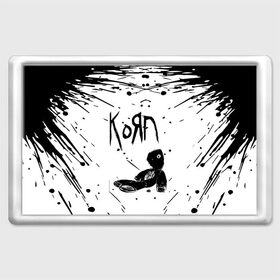 Магнит 45*70 с принтом korn в Тюмени, Пластик | Размер: 78*52 мм; Размер печати: 70*45 | acoustic | blind | coming undone | download | falling away from me | freak on a leash | korn | lyrics | music | narcissistic cannibal | official | official video | twisted transistor | vevo | word up | группа слипнот | коян | рок