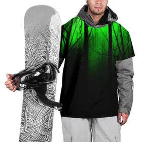 Накидка на куртку 3D с принтом G-loomy в Тюмени, 100% полиэстер |  | Тематика изображения на принте: fog | forest | gloomy | green fog | night | radiation | trees | деревья | зеленый туман | лес | мрачный | ночь | радиация | туман