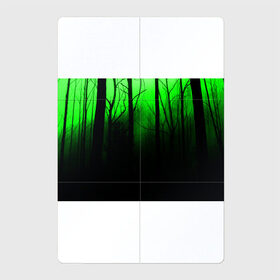 Магнитный плакат 2Х3 с принтом G-loomy в Тюмени, Полимерный материал с магнитным слоем | 6 деталей размером 9*9 см | fog | forest | gloomy | green fog | night | radiation | trees | деревья | зеленый туман | лес | мрачный | ночь | радиация | туман