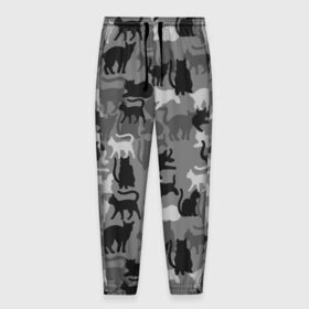 Мужские брюки 3D с принтом Камуфляж | Армия Котиков в Тюмени, 100% полиэстер | манжеты по низу, эластичный пояс регулируется шнурком, по бокам два кармана без застежек, внутренняя часть кармана из мелкой сетки | 