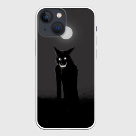Чехол для iPhone 13 mini с принтом ОБОРОТЕНЬ в Тюмени,  |  | волк | луна | необычно | оборотень | оскал | полнолуние | прикольно | страшно | хэллоуин