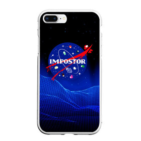 Чехол для iPhone 7Plus/8 Plus матовый с принтом IMPOSTOR NASA в Тюмени, Силикон | Область печати: задняя сторона чехла, без боковых панелей | Тематика изображения на принте: among us | galaxy | imposter | impostor | nasa | space | space company | star | there is impostor among us | амонг ус | астрономия | галактика | звезды | игра | космическая компания | космос | мем | наса | предатель | предатель среди 