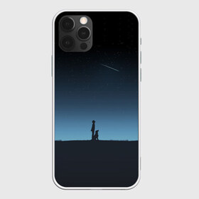 Чехол для iPhone 12 Pro Max с принтом ДРУГ ЧЕЛОВЕКА в Тюмени, Силикон |  | Тематика изображения на принте: звезды | комета | космос | минимализм | небо | о жизни | собака с человеком | социальное