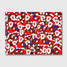 Альбом для рисования с принтом Русский Санта Клаус в Тюмени, 100% бумага
 | матовая бумага, плотность 200 мг. | Тематика изображения на принте: арт | герой ссср | дед мороз | мультфильм ссср | мультфильмы ссср | новый год | рисунок | рождество | санта клаус