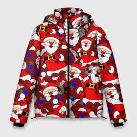 Мужская зимняя куртка 3D с принтом Русский Санта Клаус в Тюмени, верх — 100% полиэстер; подкладка — 100% полиэстер; утеплитель — 100% полиэстер | длина ниже бедра, свободный силуэт Оверсайз. Есть воротник-стойка, отстегивающийся капюшон и ветрозащитная планка. 

Боковые карманы с листочкой на кнопках и внутренний карман на молнии. | арт | герой ссср | дед мороз | мультфильм ссср | мультфильмы ссср | новый год | рисунок | рождество | санта клаус