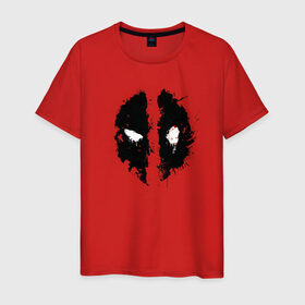 Мужская футболка хлопок с принтом Deadpool logo в Тюмени, 100% хлопок | прямой крой, круглый вырез горловины, длина до линии бедер, слегка спущенное плечо. | deadpool | logo | marvel | mutant | vdshardan | wade wilson | болтливый наемник | вэйд вилсон | дадпул | дедпул | дэдпул | дэтпул | комиксы | логотип | марвел | мутант | супергерой | уэйд уилсон