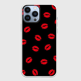 Чехол для iPhone 13 Pro Max с принтом Поцелуи в Тюмени,  |  | 8 марта | kis | kiss | love | горячий парень | губы | жаркие поцелуи | красные губы | любовь | мачо | подарок парню | помада | поцелуи | поцелуй