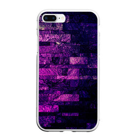 Чехол для iPhone 7Plus/8 Plus матовый с принтом Purple-Wall в Тюмени, Силикон | Область печати: задняя сторона чехла, без боковых панелей | abstraction | bricks | dark | pink | purple | ribbed | texture | tiles | wall | абстракция | кирпичи | плитка | ребристый | розовый | стена | текстура | темный | фиолетовый