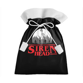 Подарочный 3D мешок с принтом Siren Head в Тюмени, 100% полиэстер | Размер: 29*39 см | Тематика изображения на принте: 6789 | foundation | head | scp | siren | sirenhead | stranger | things | голова | дела | объект | объекты | очень | сирена | сиреноголовый | странные | фонд