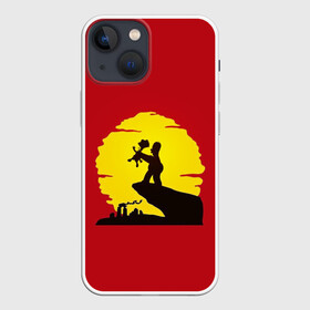 Чехол для iPhone 13 mini с принтом КОРОЛЬ БАРТ в Тюмени,  |  | африка | барт | закат | коль лев | мультфильм | симпсоны