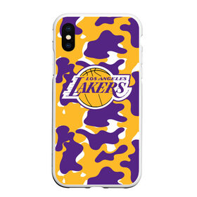 Чехол для iPhone XS Max матовый с принтом LA LAKERS | ЛЕЙКЕРС в Тюмени, Силикон | Область печати: задняя сторона чехла, без боковых панелей | bryant | james | jordan | kobe | la lakers | lakers | lebron | nba | брайант | брайнт | джеймс | джордан | коби | леброн | лейкерс | лэйкерс | мамба | нба | черная