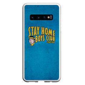 Чехол для Samsung Galaxy S10 с принтом Stay home boys club в Тюмени, Силикон | Область печати: задняя сторона чехла, без боковых панелей | bab | rap | sqwoz | sqwoz bab | ауф | ой | реп | репер | рэп | рэпер | сквоз баб | сквозь баб | хип хоп