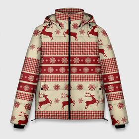 Мужская зимняя куртка 3D с принтом Красные олени в Тюмени, верх — 100% полиэстер; подкладка — 100% полиэстер; утеплитель — 100% полиэстер | длина ниже бедра, свободный силуэт Оверсайз. Есть воротник-стойка, отстегивающийся капюшон и ветрозащитная планка. 

Боковые карманы с листочкой на кнопках и внутренний карман на молнии. | 
