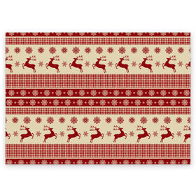 Поздравительная открытка с принтом Красные олени в Тюмени, 100% бумага | плотность бумаги 280 г/м2, матовая, на обратной стороне линовка и место для марки
 | Тематика изображения на принте: 