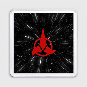 Магнит 55*55 с принтом Klingons Logo (Z) в Тюмени, Пластик | Размер: 65*65 мм; Размер печати: 55*55 мм | klingon | klingons | klinzhai | star trek | startrek | азетбур | варак | гаурон | горкон | звездный путь | инопланетная цивилизация | кейлесс незабываемый | клингон | клинжай | кронос | марток | молор | рекло | сомпек