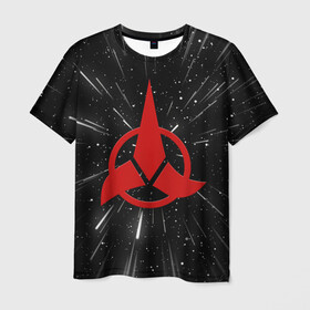 Мужская футболка 3D с принтом Klingons Logo (Z) в Тюмени, 100% полиэфир | прямой крой, круглый вырез горловины, длина до линии бедер | klingon | klingons | klinzhai | star trek | startrek | азетбур | варак | гаурон | горкон | звездный путь | инопланетная цивилизация | кейлесс незабываемый | клингон | клинжай | кронос | марток | молор | рекло | сомпек