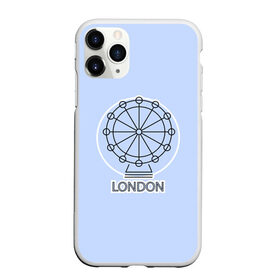 Чехол для iPhone 11 Pro Max матовый с принтом Лондон London Eye в Тюмени, Силикон |  | Тематика изображения на принте: blue circle | england | english | europe | eye | gb | icon | london | travel | uk | vacation | англия | аттракцион | великобритания | европа | иконка | колесо обозрения | лондон | лондонский глаз | надпись | отпуск | поездка | путешествие |