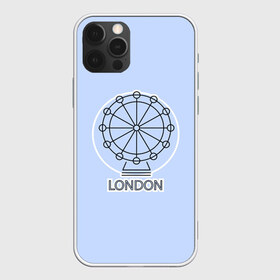 Чехол для iPhone 12 Pro Max с принтом Лондон London Eye в Тюмени, Силикон |  | Тематика изображения на принте: blue circle | england | english | europe | eye | gb | icon | london | travel | uk | vacation | англия | аттракцион | великобритания | европа | иконка | колесо обозрения | лондон | лондонский глаз | надпись | отпуск | поездка | путешествие |