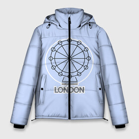 Мужская зимняя куртка 3D с принтом Лондон London Eye в Тюмени, верх — 100% полиэстер; подкладка — 100% полиэстер; утеплитель — 100% полиэстер | длина ниже бедра, свободный силуэт Оверсайз. Есть воротник-стойка, отстегивающийся капюшон и ветрозащитная планка. 

Боковые карманы с листочкой на кнопках и внутренний карман на молнии. | blue circle | england | english | europe | eye | gb | icon | london | travel | uk | vacation | англия | аттракцион | великобритания | европа | иконка | колесо обозрения | лондон | лондонский глаз | надпись | отпуск | поездка | путешествие |