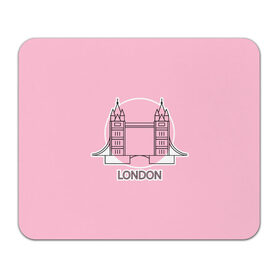 Коврик для мышки прямоугольный с принтом Лондон London Tower bridge в Тюмени, натуральный каучук | размер 230 х 185 мм; запечатка лицевой стороны | bridge | england | english | gb | london | tower | uk | английский | англия | башни | великобритания | закат | иконка | лайнарт | лондон | мост | надпись | розовый круг | слово | тауэрский | юк