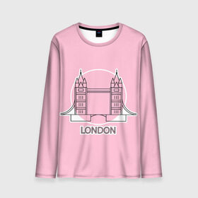 Мужской лонгслив 3D с принтом Лондон London Tower bridge в Тюмени, 100% полиэстер | длинные рукава, круглый вырез горловины, полуприлегающий силуэт | bridge | england | english | gb | london | tower | uk | английский | англия | башни | великобритания | закат | иконка | лайнарт | лондон | мост | надпись | розовый круг | слово | тауэрский | юк