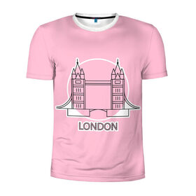 Мужская футболка 3D спортивная с принтом Лондон London Tower bridge в Тюмени, 100% полиэстер с улучшенными характеристиками | приталенный силуэт, круглая горловина, широкие плечи, сужается к линии бедра | bridge | england | english | gb | london | tower | uk | английский | англия | башни | великобритания | закат | иконка | лайнарт | лондон | мост | надпись | розовый круг | слово | тауэрский | юк