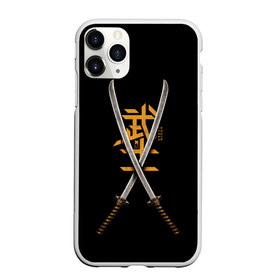 Чехол для iPhone 11 Pro Max матовый с принтом 2 Katanas в Тюмени, Силикон |  | art | chinese character | katanas | swords | арт | катаны | китайский иероглиф | мечи
