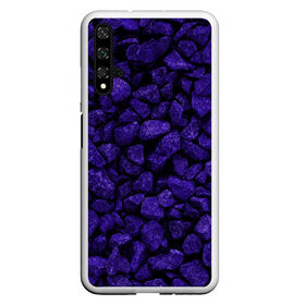 Чехол для Honor 20 с принтом Purple-$tone$ в Тюмени, Силикон | Область печати: задняя сторона чехла, без боковых панелей | abstraction | forms | gravel | pebbles | purple | stones | texture | абстракция | галька | гравий | камни | текстура | фиолетовый | формы