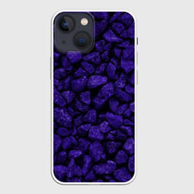 Чехол для iPhone 13 mini с принтом Purple tone в Тюмени,  |  | abstraction | forms | gravel | pebbles | purple | stones | texture | абстракция | галька | гравий | камни | текстура | фиолетовый | формы