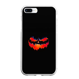 Чехол для iPhone 7Plus/8 Plus матовый с принтом HALLOWEEN в Тюмени, Силикон | Область печати: задняя сторона чехла, без боковых панелей | злая тыква | подарок на хэллоуин | тыква светящаяся | хэллоуин