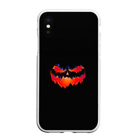 Чехол для iPhone XS Max матовый с принтом HALLOWEEN в Тюмени, Силикон | Область печати: задняя сторона чехла, без боковых панелей | злая тыква | подарок на хэллоуин | тыква светящаяся | хэллоуин