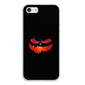 Чехол для iPhone 5/5S матовый с принтом HALLOWEEN в Тюмени, Силикон | Область печати: задняя сторона чехла, без боковых панелей | злая тыква | подарок на хэллоуин | тыква светящаяся | хэллоуин