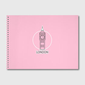 Альбом для рисования с принтом Биг Бен, Лондон, London в Тюмени, 100% бумага
 | матовая бумага, плотность 200 мг. | big ben | clock | england | europe | london | pink | travel | англия | башня | башня елизаветы | биг бен | великобритания | европа | иконка | круг | лондон | надпись | путешествия | розовый | символ | часы