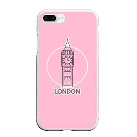 Чехол для iPhone 7Plus/8 Plus матовый с принтом Биг Бен, Лондон, London в Тюмени, Силикон | Область печати: задняя сторона чехла, без боковых панелей | Тематика изображения на принте: big ben | clock | england | europe | london | pink | travel | англия | башня | башня елизаветы | биг бен | великобритания | европа | иконка | круг | лондон | надпись | путешествия | розовый | символ | часы