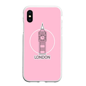 Чехол для iPhone XS Max матовый с принтом Биг Бен, Лондон, London в Тюмени, Силикон | Область печати: задняя сторона чехла, без боковых панелей | Тематика изображения на принте: big ben | clock | england | europe | london | pink | travel | англия | башня | башня елизаветы | биг бен | великобритания | европа | иконка | круг | лондон | надпись | путешествия | розовый | символ | часы