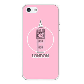 Чехол для iPhone 5/5S матовый с принтом Биг Бен, Лондон, London в Тюмени, Силикон | Область печати: задняя сторона чехла, без боковых панелей | Тематика изображения на принте: big ben | clock | england | europe | london | pink | travel | англия | башня | башня елизаветы | биг бен | великобритания | европа | иконка | круг | лондон | надпись | путешествия | розовый | символ | часы