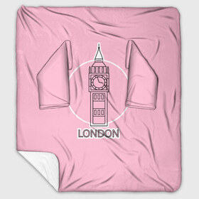 Плед с рукавами с принтом Биг Бен Лондон London в Тюмени, 100% полиэстер | Закругленные углы, все края обработаны. Ткань не мнется и не растягивается. Размер 170*145 | big ben | clock | england | europe | london | pink | travel | англия | башня | башня елизаветы | биг бен | великобритания | европа | иконка | круг | лондон | надпись | путешествия | розовый | символ | часы
