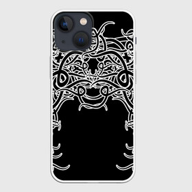 Чехол для iPhone 13 mini с принтом Фэнтези мотылёк в Тюмени,  |  | бабочка | игры | мотылек | орнамент | плетение | растительность | рок | татуировка | узор | фэнтези | черное | этническое