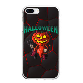 Чехол для iPhone 7Plus/8 Plus матовый с принтом Halloween в Тюмени, Силикон | Область печати: задняя сторона чехла, без боковых панелей | blood | diablo | haloween | horror | дьявол | зомби | кости | кровь | мозги | мясо | страшилка | ужасы | хеллоуин | хелоуин